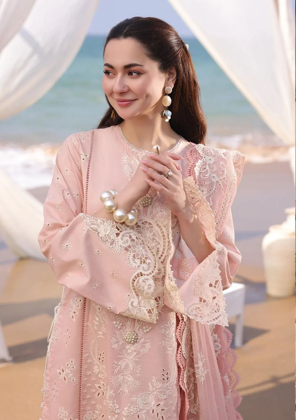 Qalamkar - Hania Luxury Lawn 3Pc Suit -Kp1042