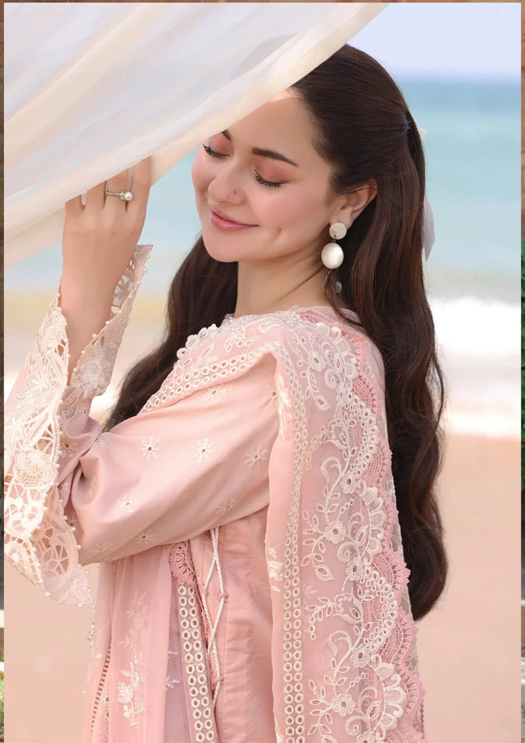 Qalamkar - Hania Luxury Lawn 3Pc Suit -Kp1042