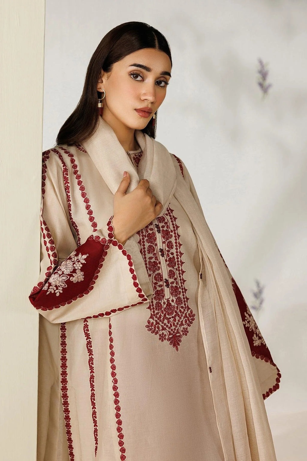 Baroque Embroidered lawn Three Piece Bqr-789