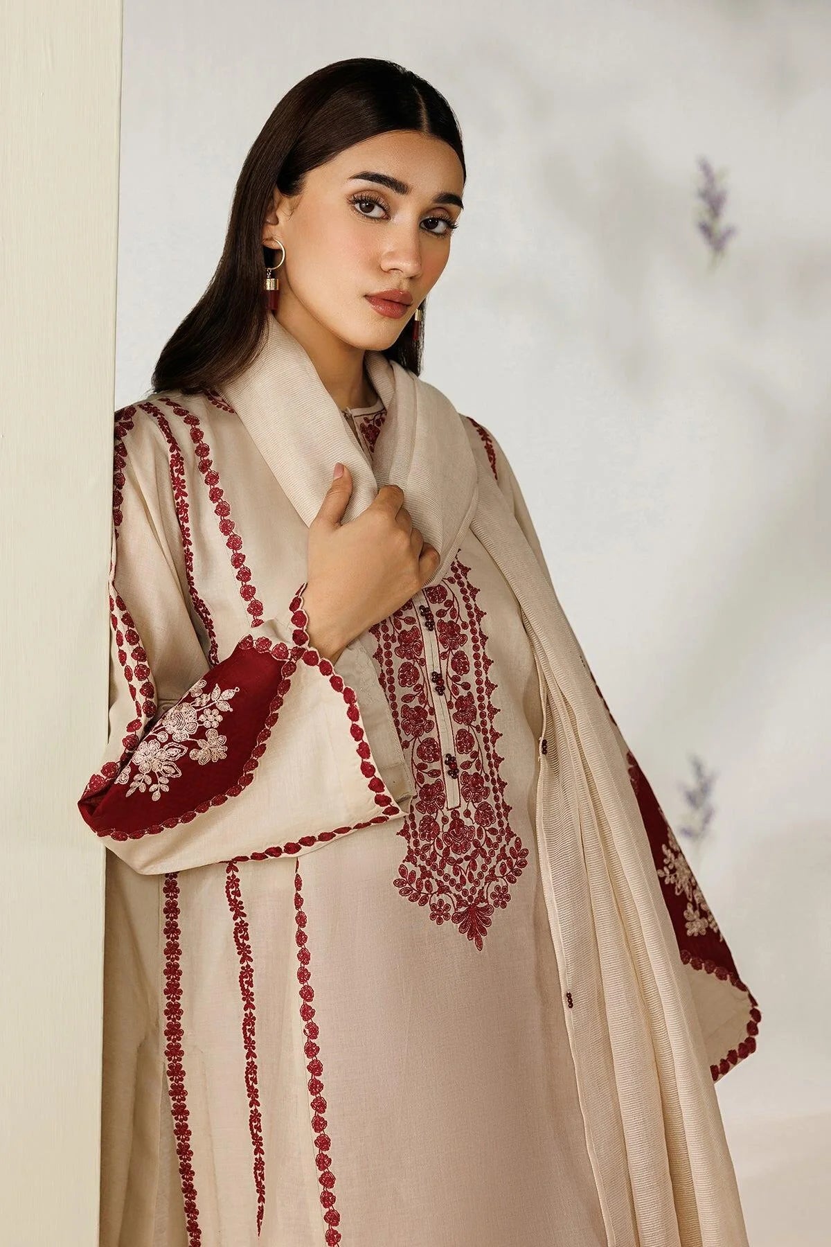 Baroque Embroidered lawn Three Piece Bqr-789