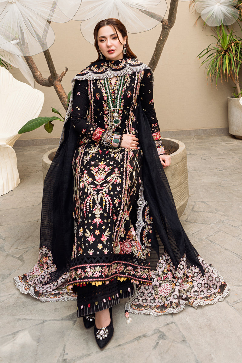 QALAMQAR LAWN FK-15 HANNAH BLACK