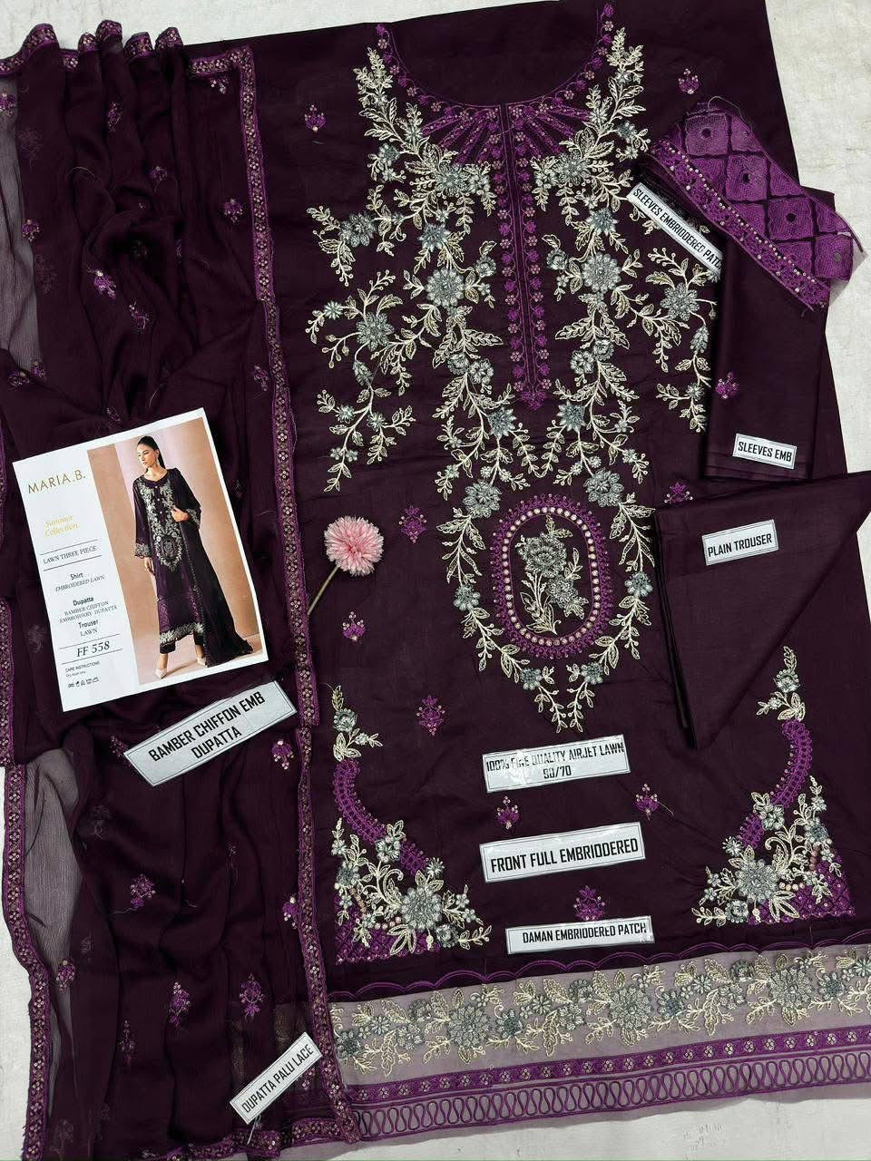 Maria.B. Premium 3pc lawn collection RC558