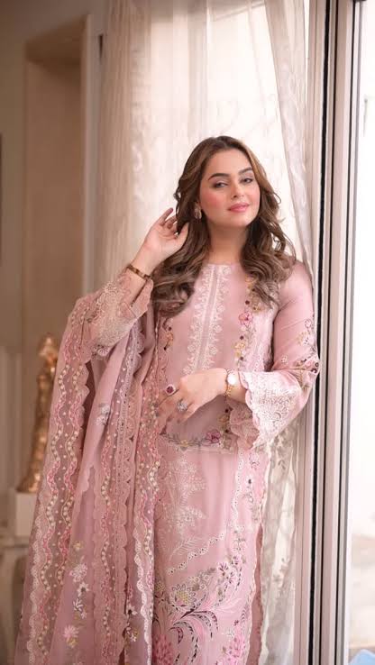 Lawn-3PC Embroidered Shirt With Embroidered Cotton Viscose Dupatta-5107